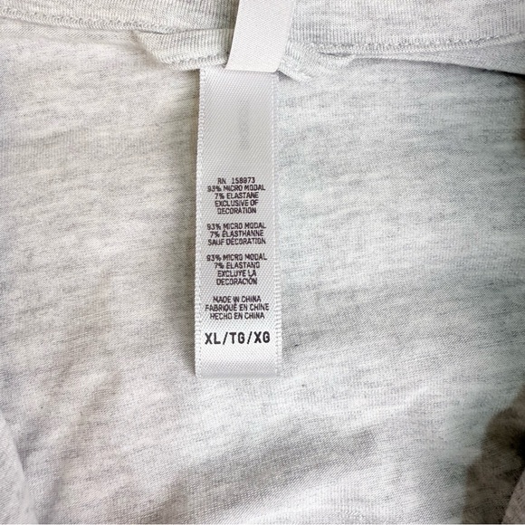 NWT Skims Sleep Long-Sleeve Modal Button-Up Shirt β’ Light Heather Gray β’ XL - Picture 5 of 9